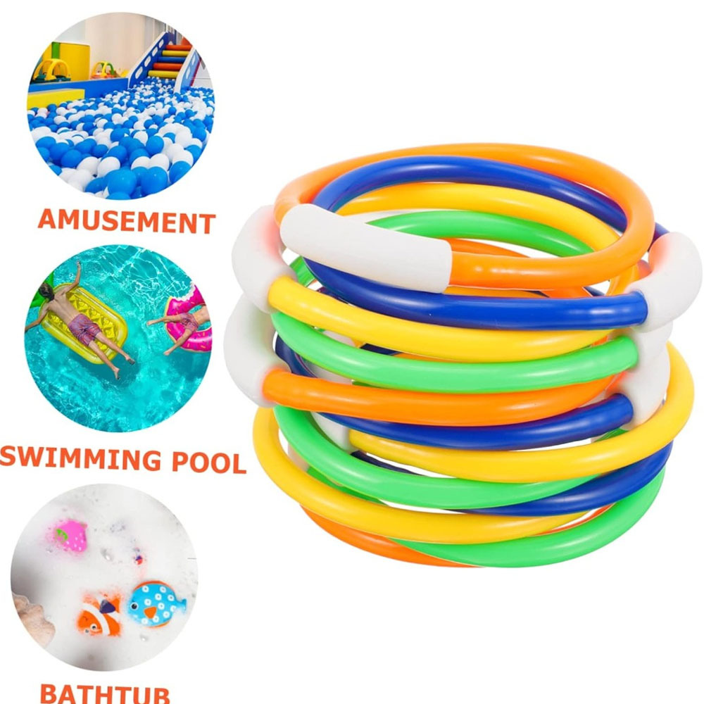 Aquatic Diving - 4 حلقات غوص ملونة، لألعاب حمام