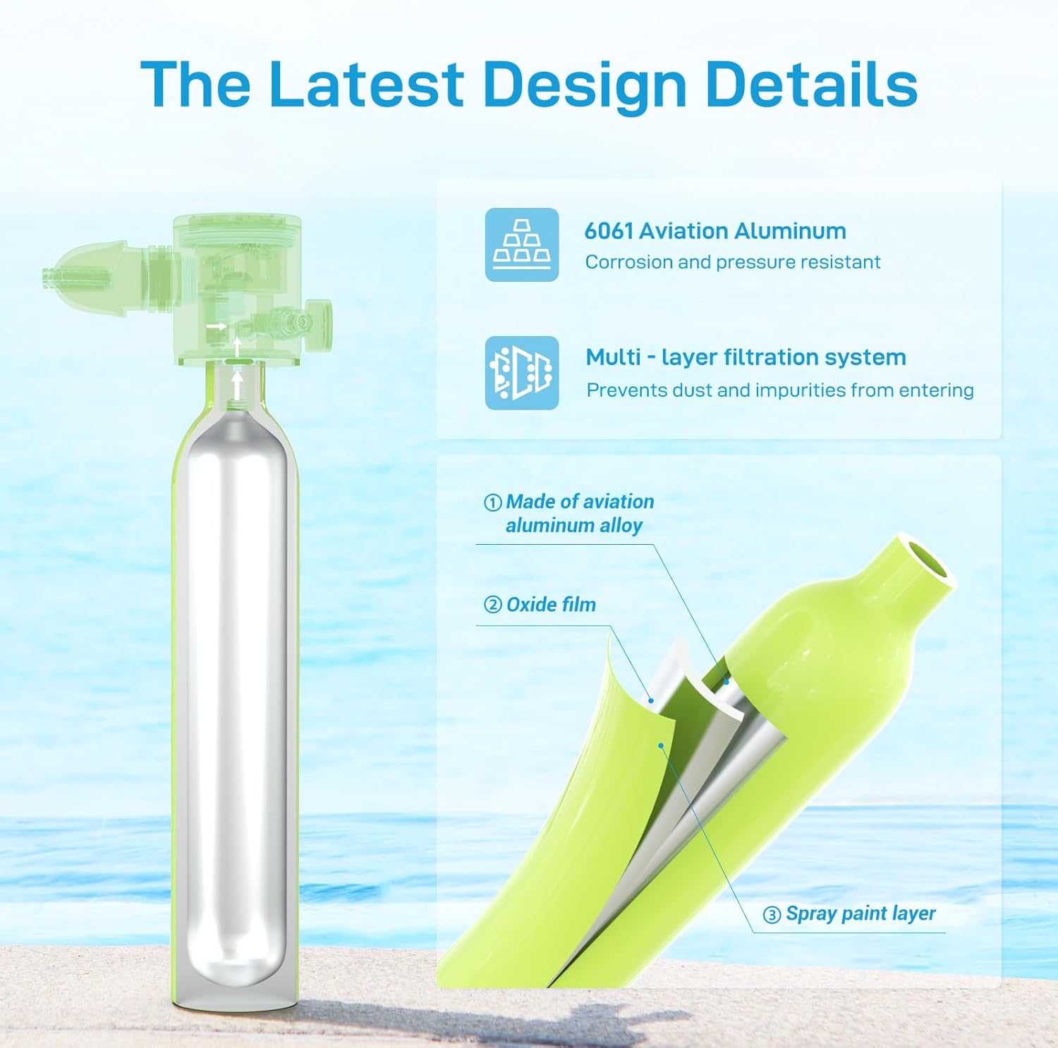 HOUVAN 0.5L خزان غوص صغير مع ا - مراجعة Aquatic Diving وسعره