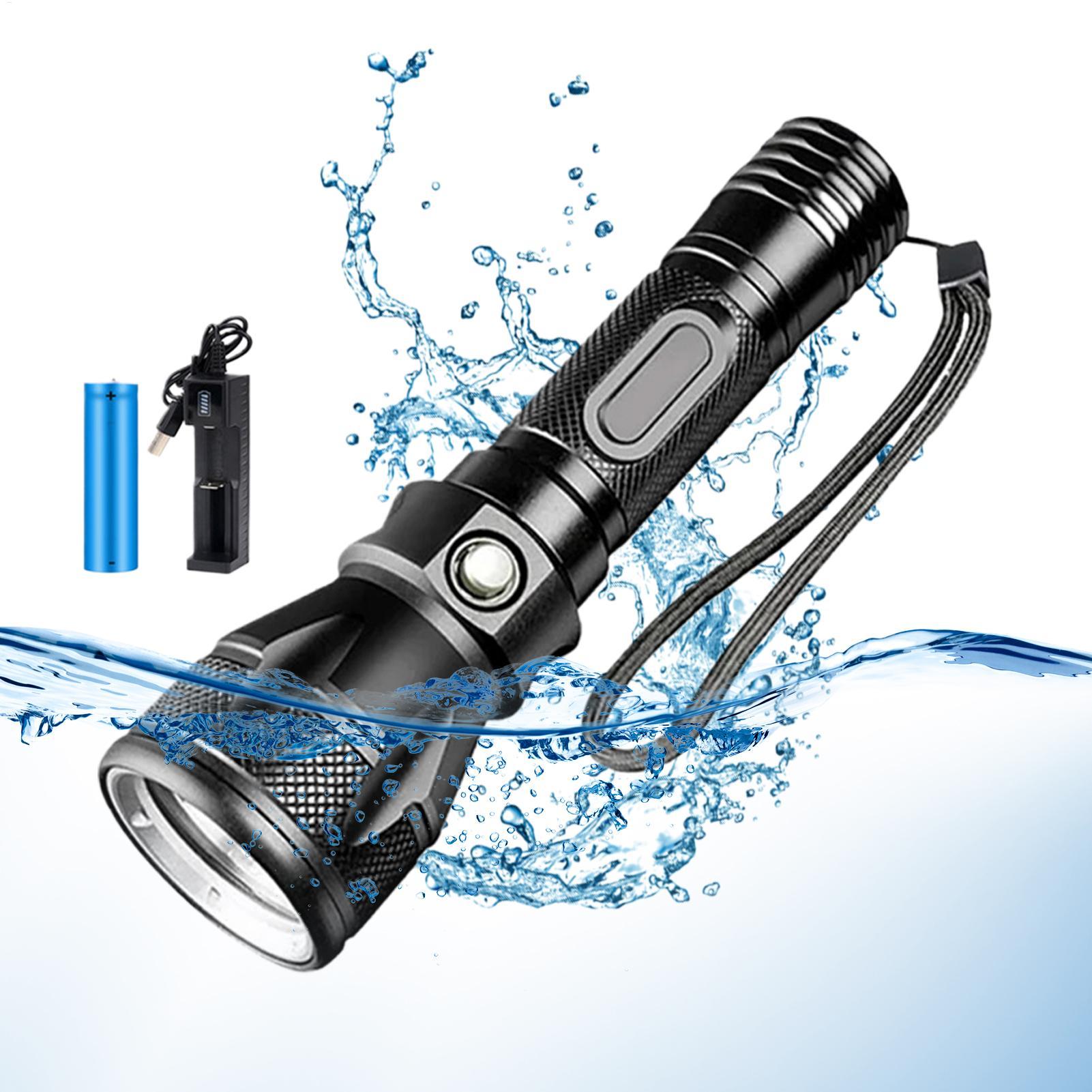 مصباح غوص LED قوي قابل لإعادة  - مراجعة Aquatic Diving وسعره