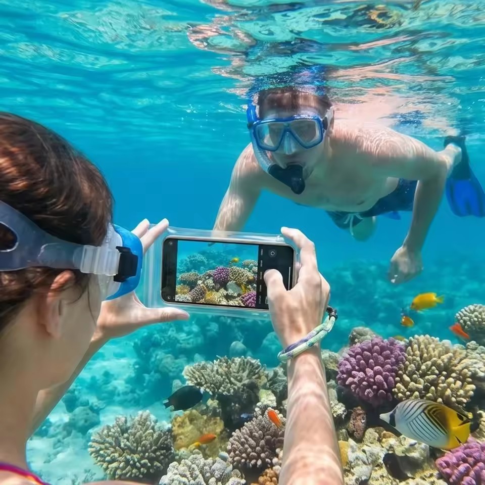 2-20 قطعة حافظة هاتف شفافة مضا - مراجعة Aquatic Diving وسعره